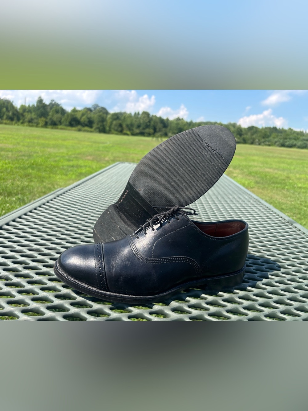 Brooks Brothers Black Leather Cap-Toe Derby Shoes